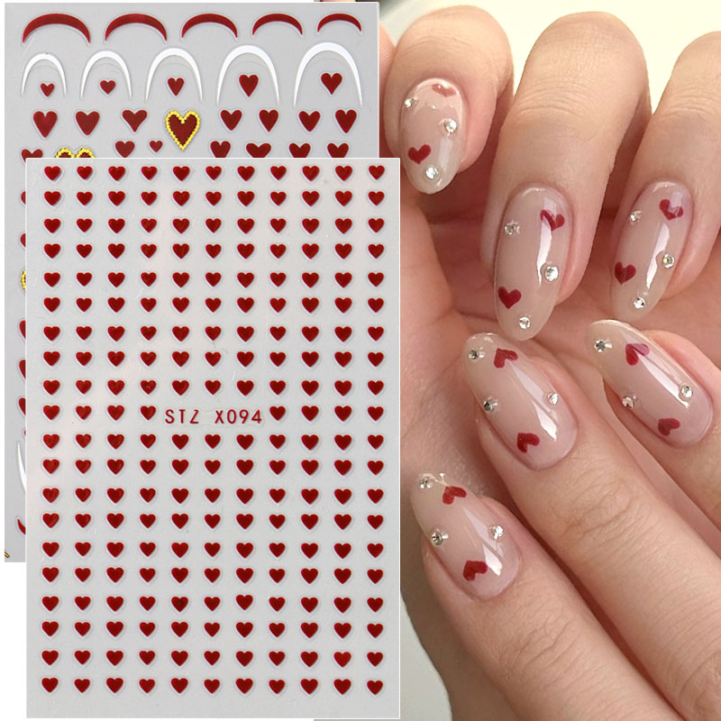 Nail Art Valentines Day - 2 pezzi mini amore cuore nail
