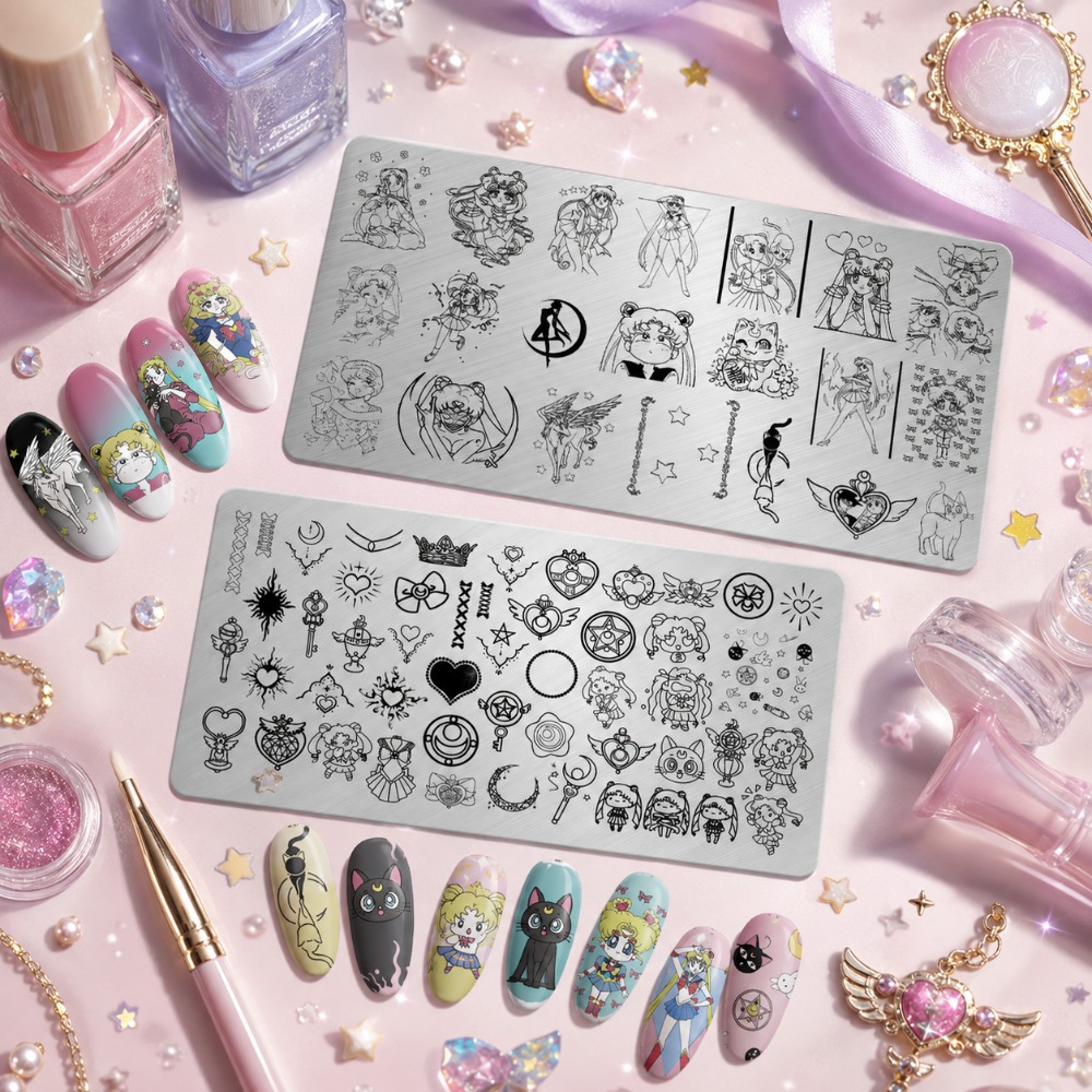 Nail Art Maroon - Placca per Stamping Unghie Sailor Moon