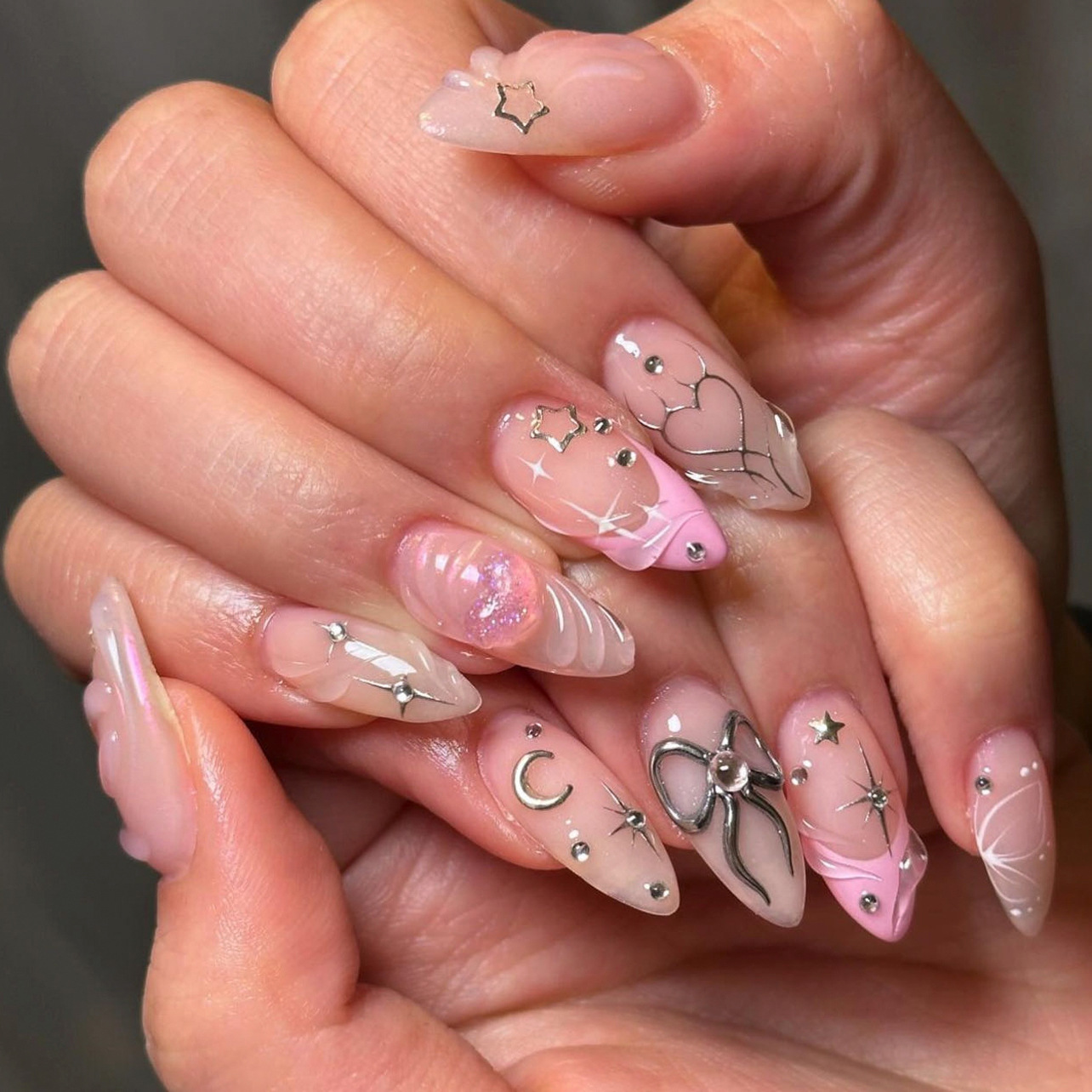 Nail Art Valentines Day - 24 pezzi set di unghie finte