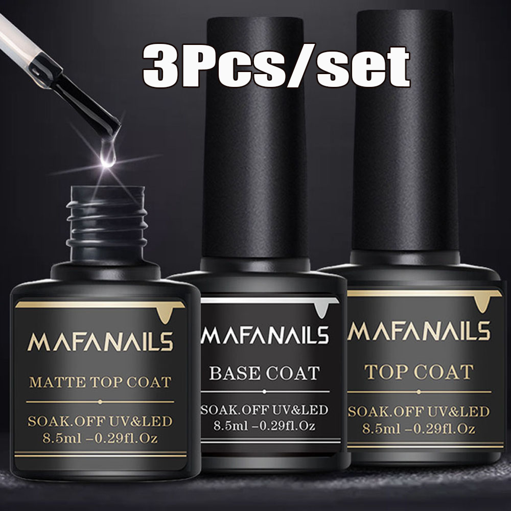 Gel Top Coat - 3 PZ/SET Base, Top e Cappotto