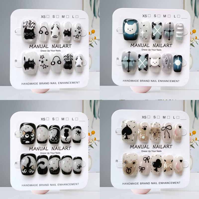 Nail Art Eye Cat - 10 pezzi simpatico cartone animato gatto