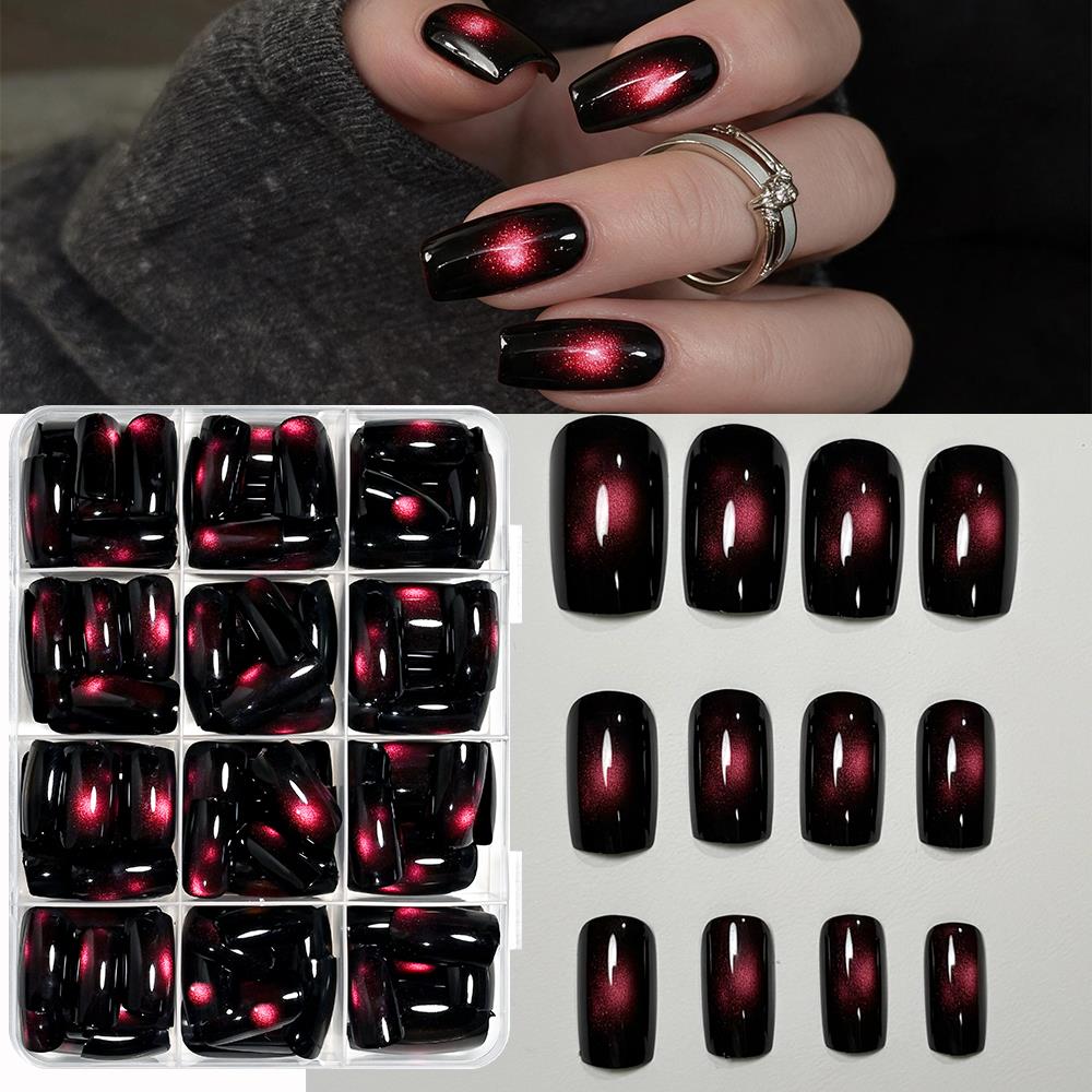 Nail Art Eye Cat - 144 pezzi di unghie finte con