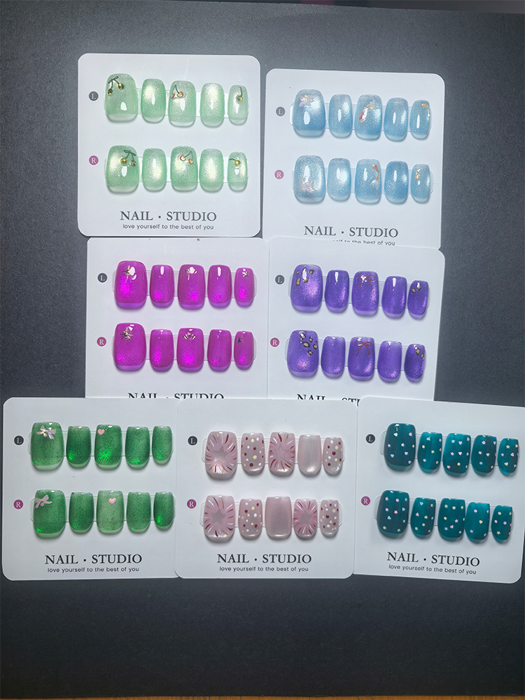 Nail Art Eye Cat - Unghie Finte Cat Eye Press-on 10