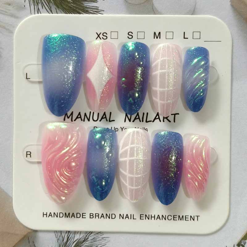 Nail Art Eye Cat - 10 Pz Scintillante Occhio di Gatto