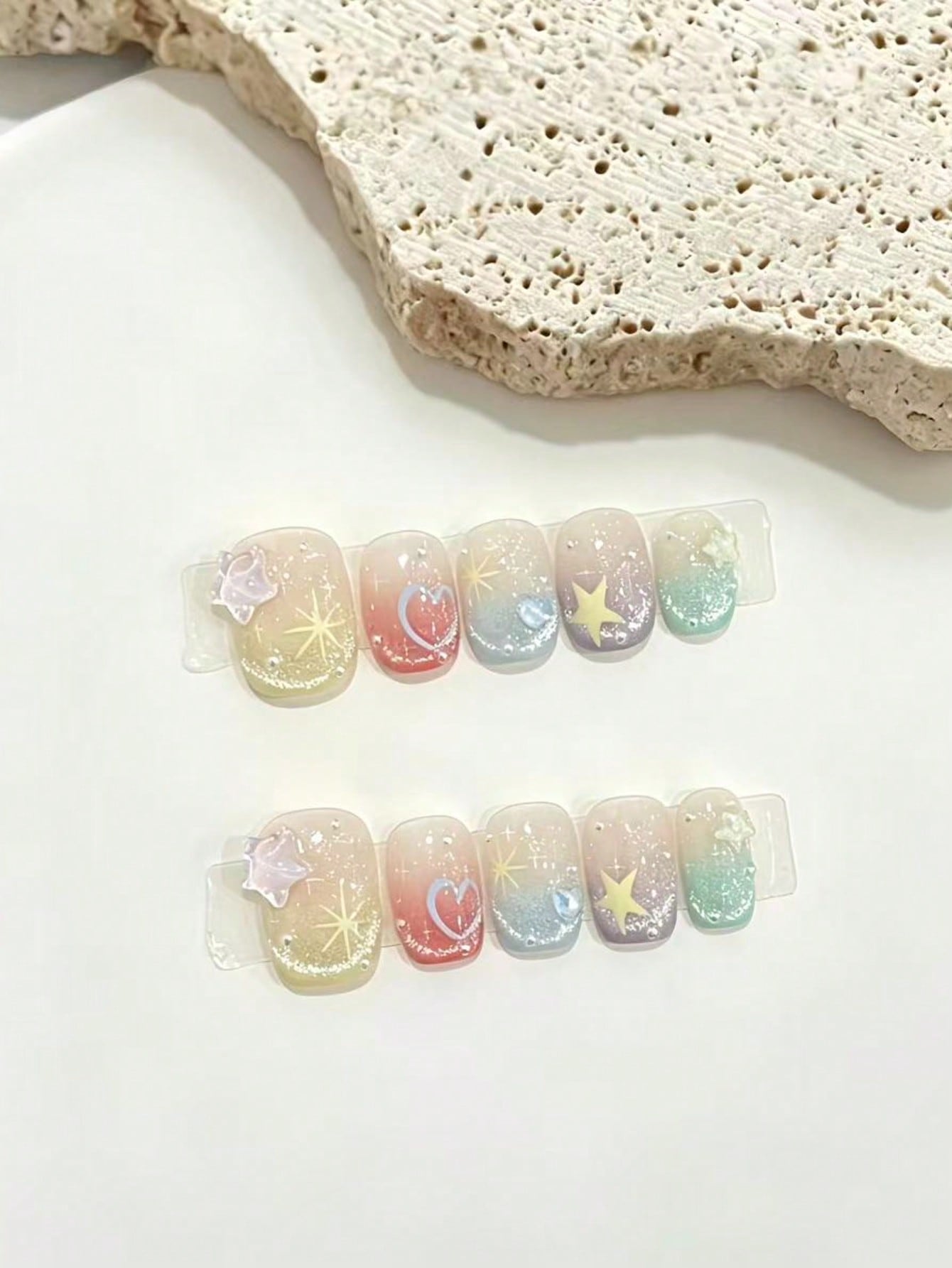 Nail Art Maroon - Set di 10 Unghie Finte a