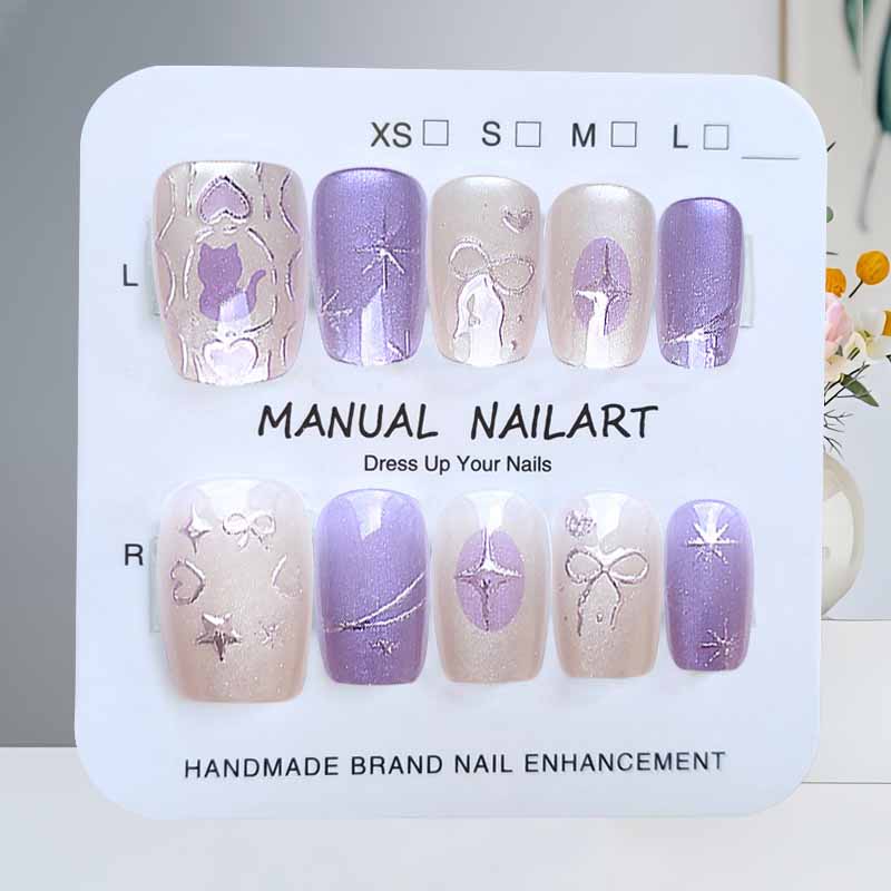 Nail Art Love - 10 Pezzi Unghie Finte Decorate con