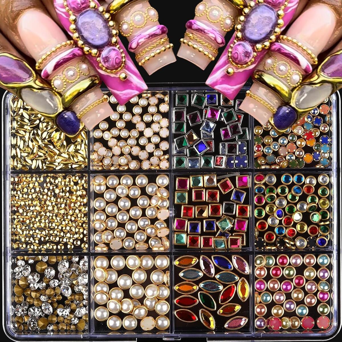 Nail Art Valentines Day - 1 Scatola di Strass per Unghie