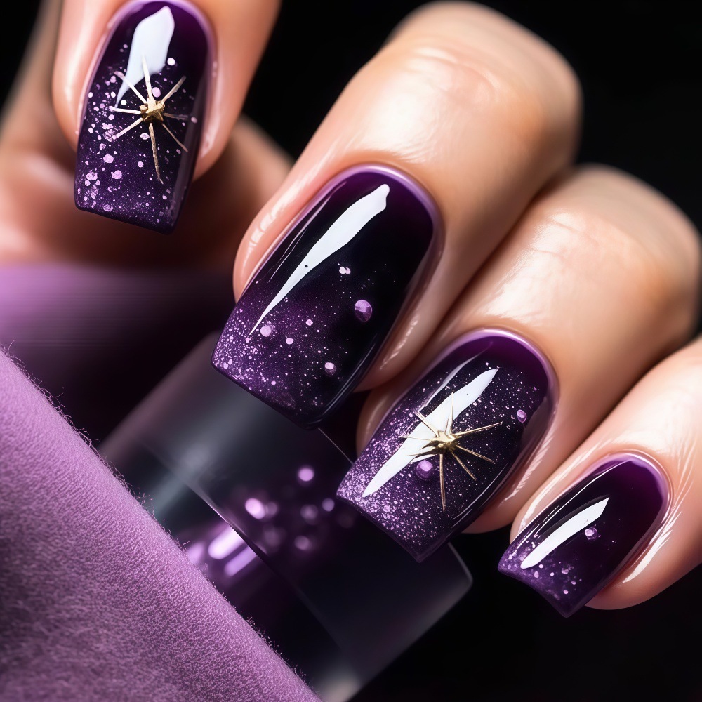 Nail Art Maroon - Unghie finte corte e medie sfumate
