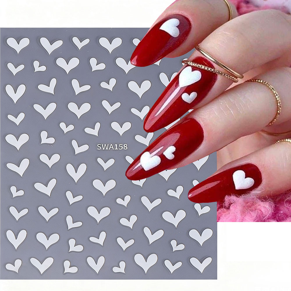 Nail Art Valentines Day - Adesivi per nail art con cuore