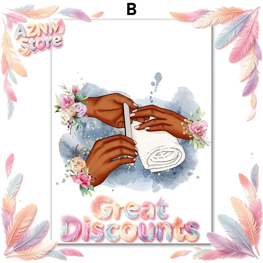 Nail Art Love - Quadro su Tela Decorativo da Parete,