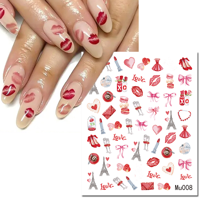Nail Art Valentines Day - 3d Nail Art Slider Adesivi San