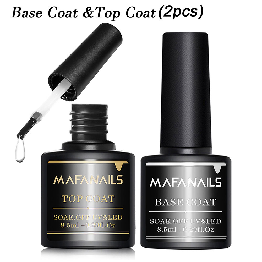 Gel Top Coat - Set di 2 Smalti Gel UV/LED