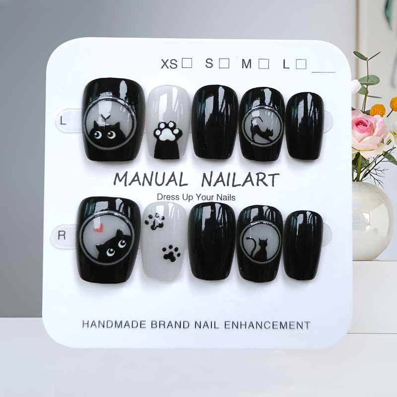 Nail Art Eye Cat - 10 pezzi simpatico cartone animato gatto