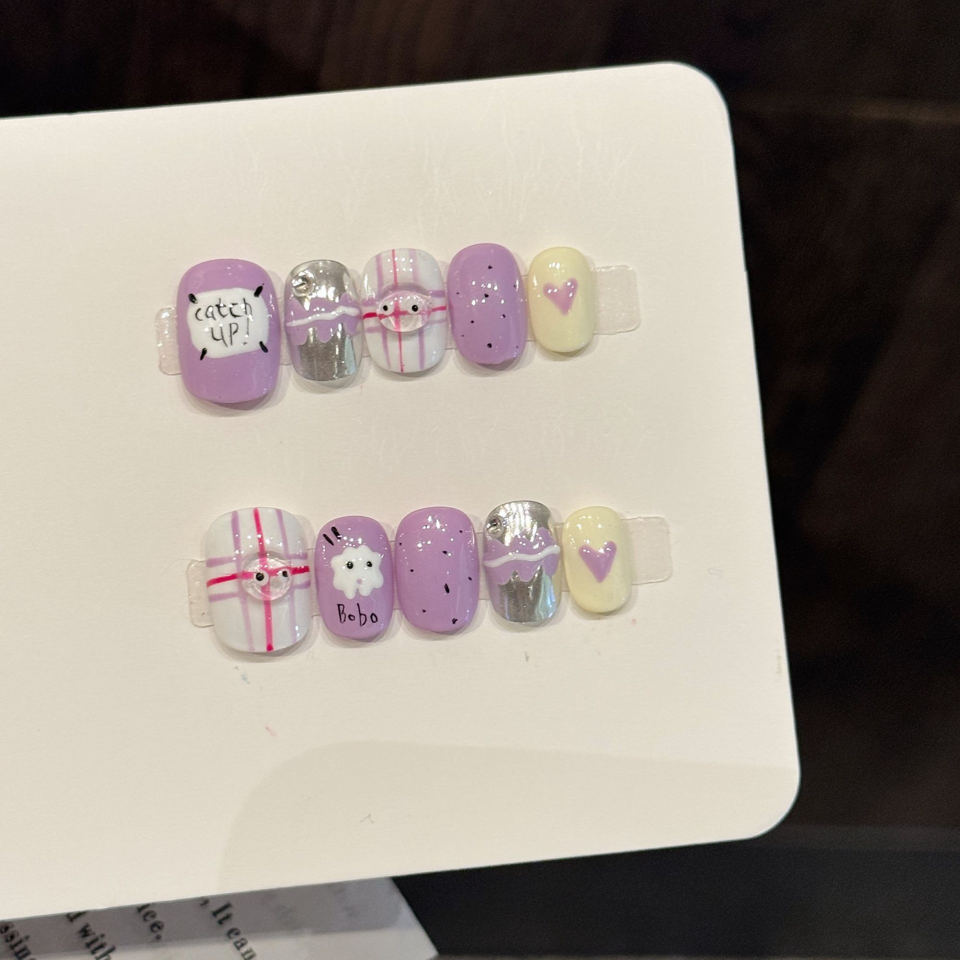 Nail Art Love - 10 pezzi di unghie finte fatte