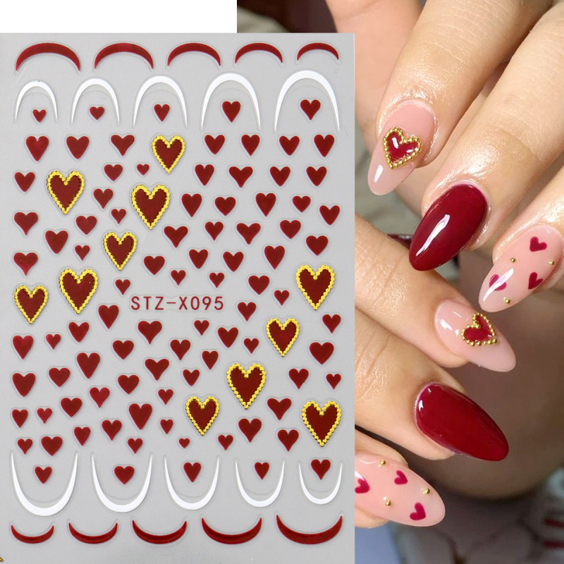 2 pezzi mini amore cuore nail  - Nail Art Valentines Day recensione e prezzo