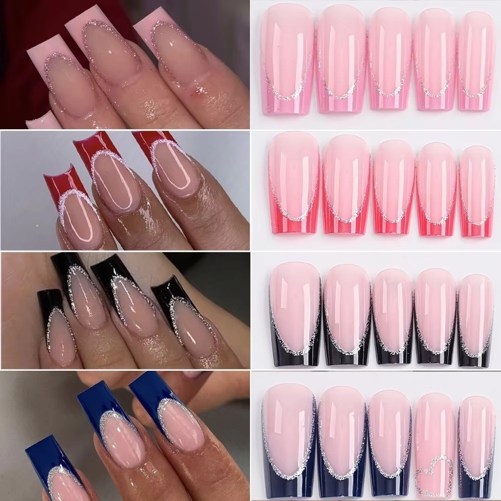 96 pezzi/scatola Unghie Finte  - Nail Art Gliter recensione e prezzo