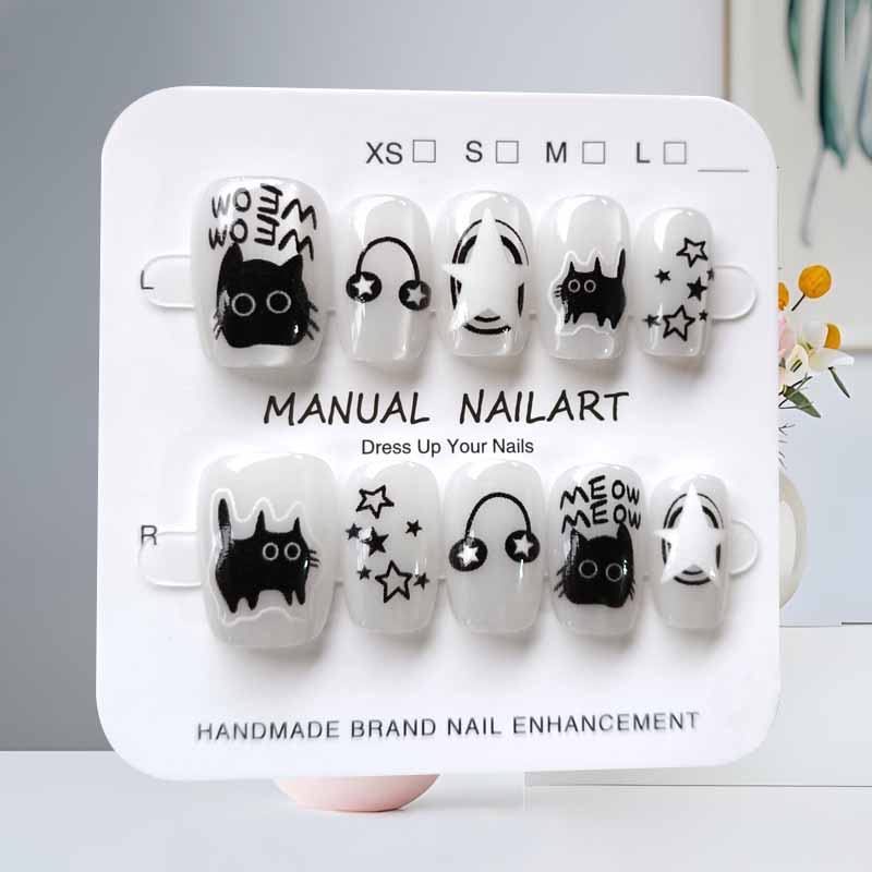 10 pezzi simpatico cartone ani - Nail Art Eye Cat recensione e prezzo