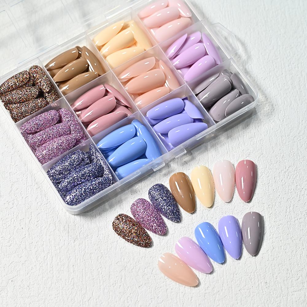 288 Pezzi Unghie Finte Lucide  - Nail Art Gliter recensione e prezzo