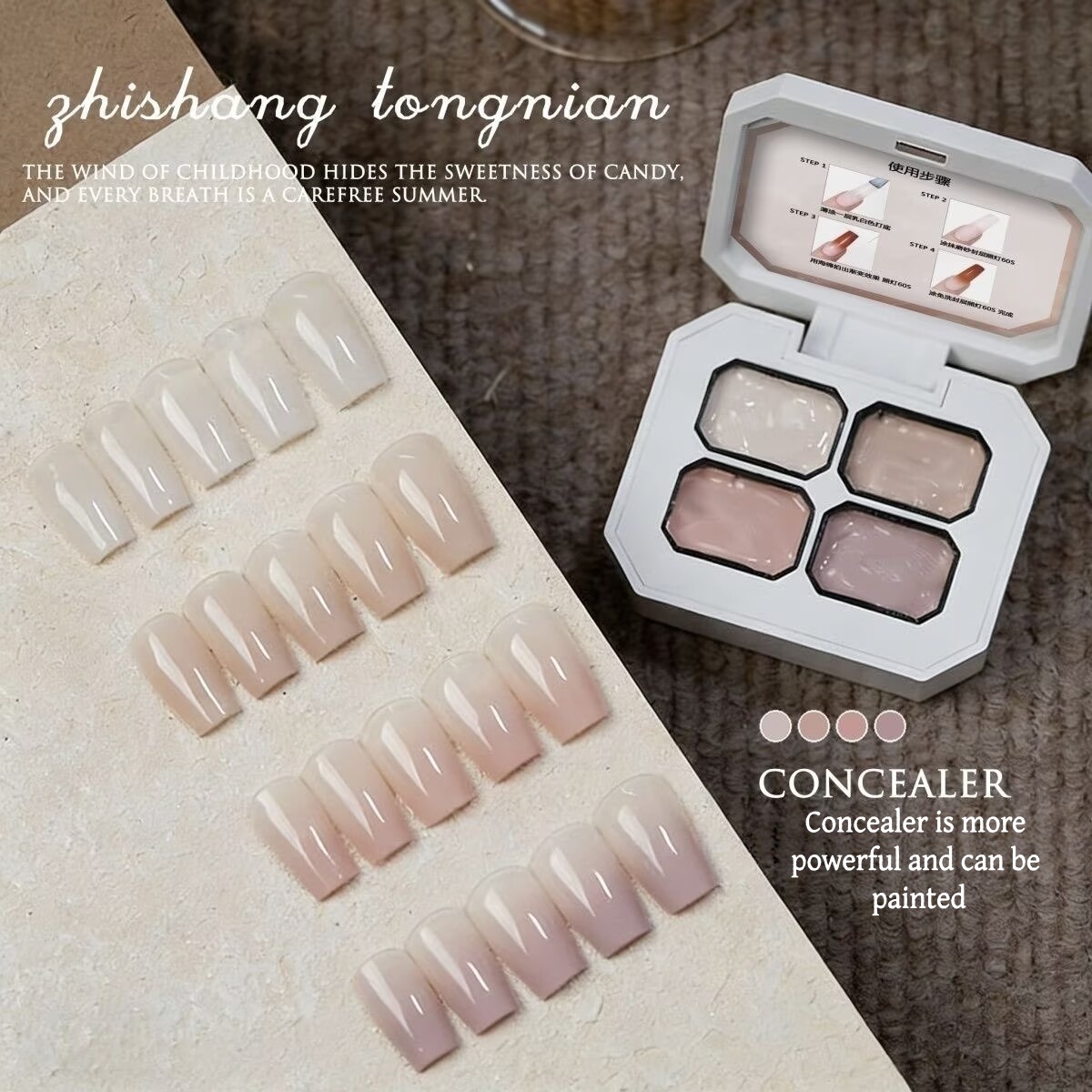 Gel per Unghie in 4 Colori, Po - Nail Art Halal recensione e prezzo