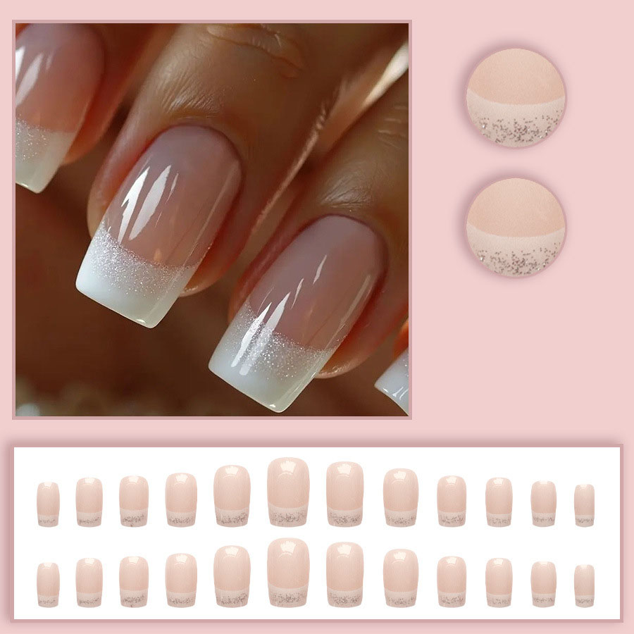 Set di 24 unghie finte quadrat - Nail Art Gliter recensione e prezzo