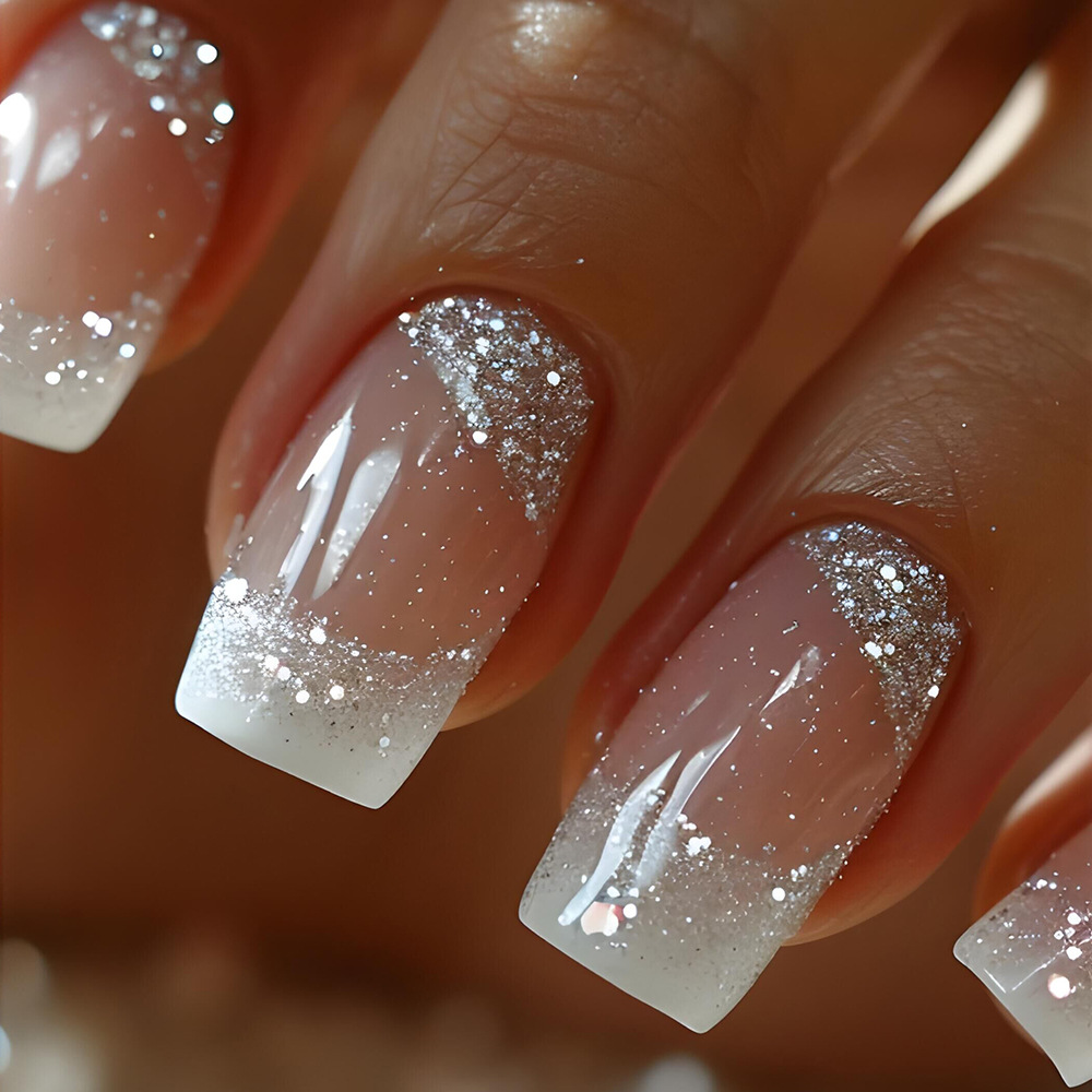 Set di 24 unghie finte quadrat - Nail Art Gliter recensione e prezzo