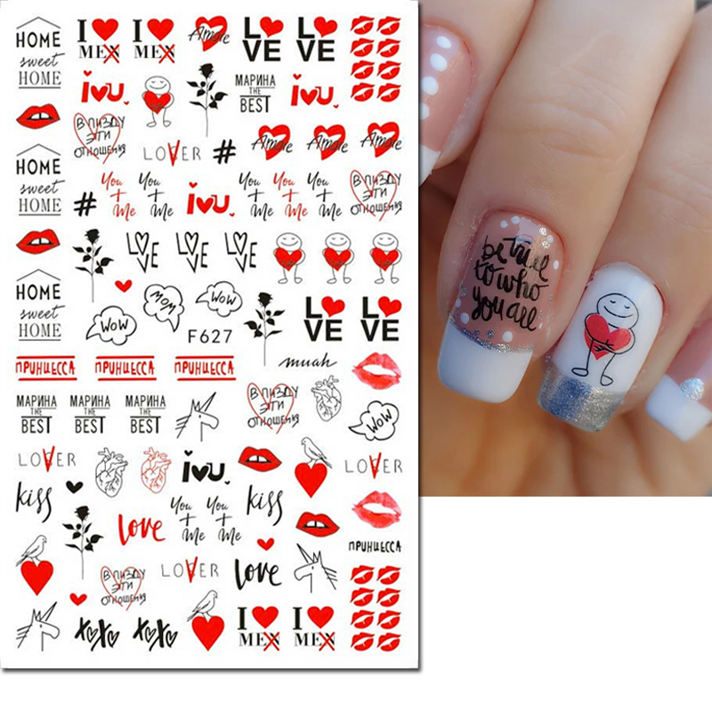 Adesivi 3D per nail art di San - Nail Art Valentines Day recensione e prezzo