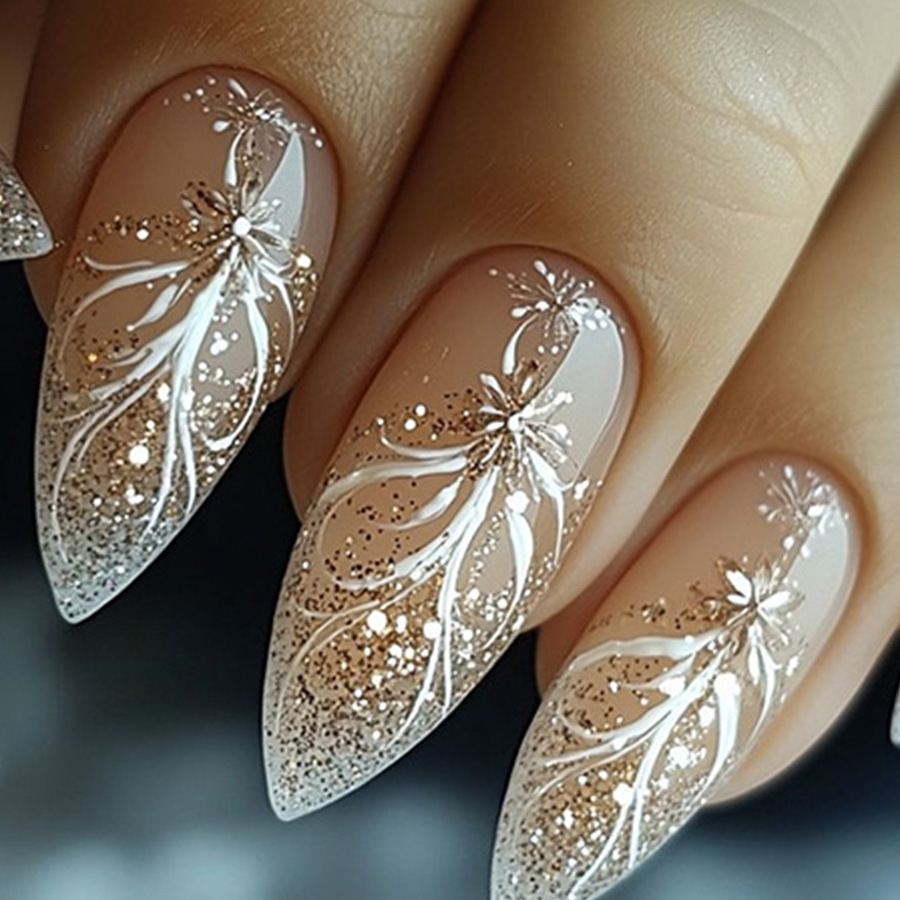 24 pz/set Breve Medio unghie f - Nail Art Gliter recensione e prezzo