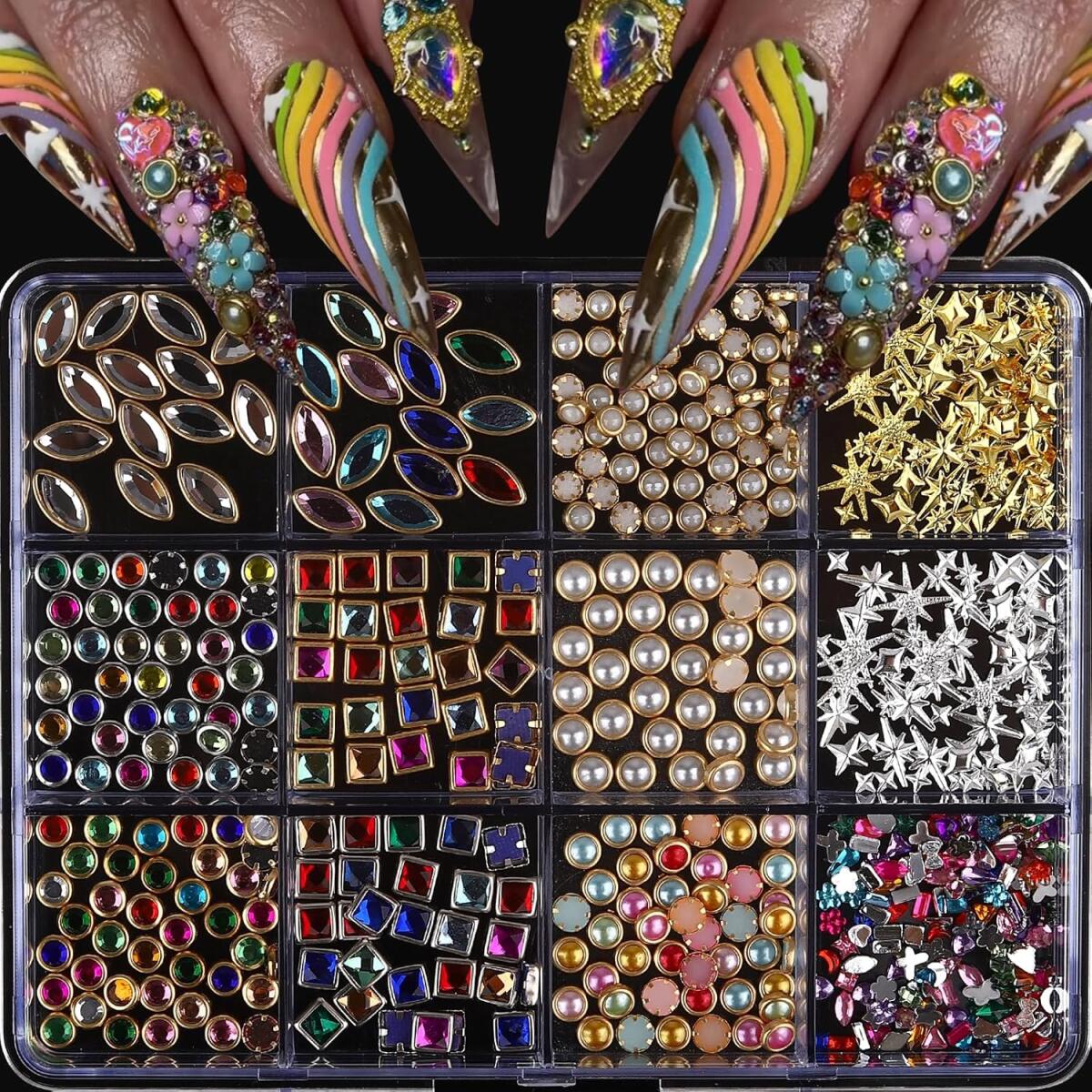 1 Scatola di Strass per Unghie - Nail Art Valentines Day recensione e prezzo