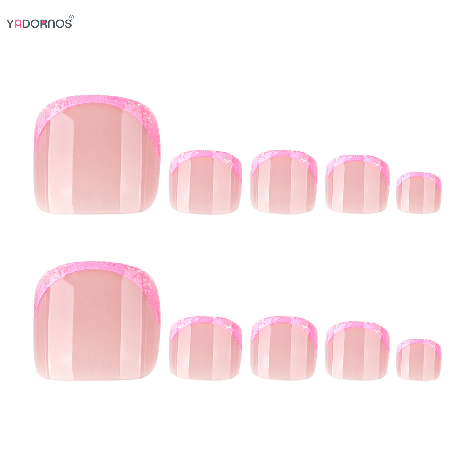 Punte francesi rosa Unghie fin - Nail Art Gliter recensione e prezzo