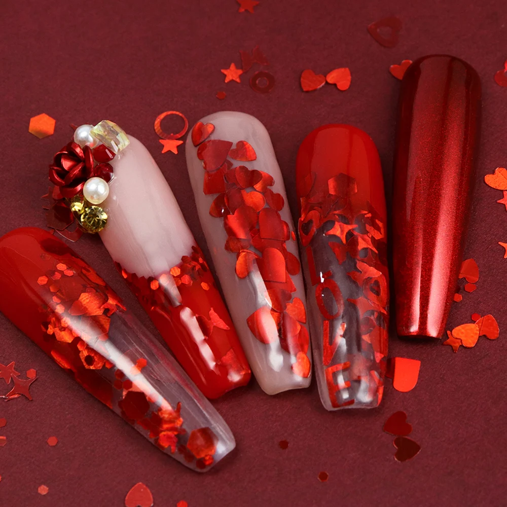 Olografico rosso Nail Art Glit - Nail Art Valentines Day recensione e prezzo