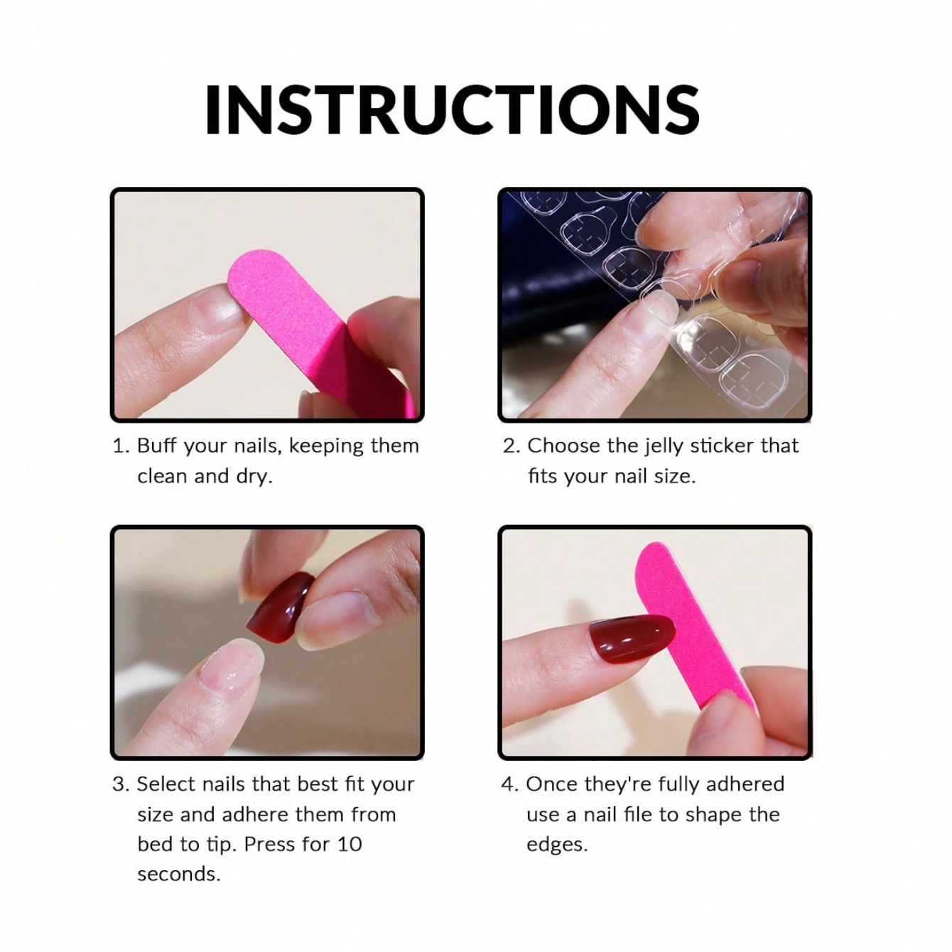 Unghie Finte a Mandorla Medie  - Nail Art Maroon recensione e prezzo