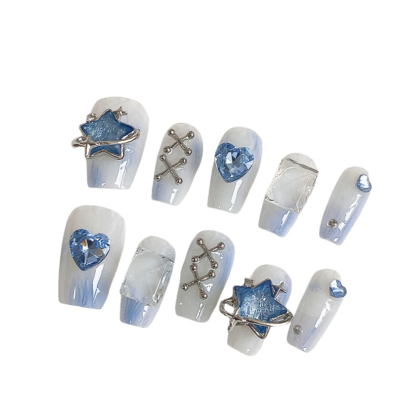 10 pezzi Dreamy Azzurro Stampa - Nail Art Maroon recensione e prezzo