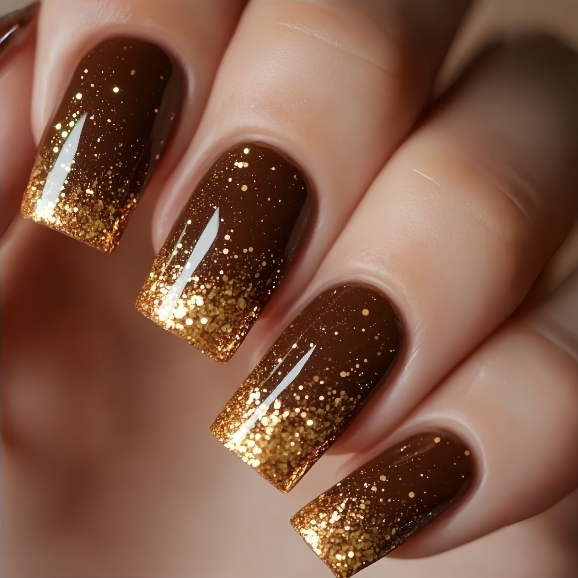Unghie finte corte medie Sfuma - Nail Art Gliter recensione e prezzo